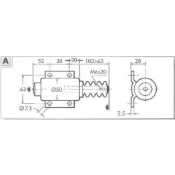 Išjungimo solenoidas 12V 40mm 43 MB0512
