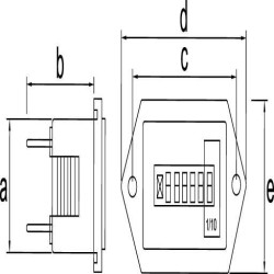 Akumuliatoriaus išsikrovimo matuoklis 12-24V I00071