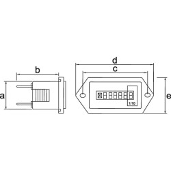 Akumuliatoriaus išsikrovimo matuoklis 12-24V I00071