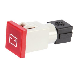 Kvadratinė įspėjamoji lemputė, 12/24V, raudona, užsukama, 22,5x22,5xCobo 09457000