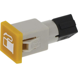 Kvadratinė įspėjamoji lemputė, 12/24V, geltona, užsukama, 22,5x22,5xCobo 09468000