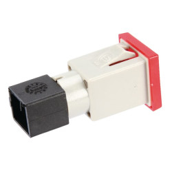 Kvadratinė įspėjamoji lemputė, 12/24V, raudona, užsukama, 22,5x22,5xCobo 09463000