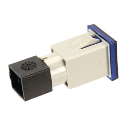 Kvadratinė įspėjamoji lemputė, 12/24V, mėlyna, užsukama, 22,5x22,5xCobo 09458000