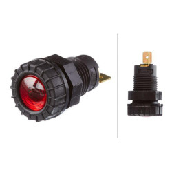 Įspėjamoji lemputė, apvali, 12/24V, raudona, užsukama, ašmenų terminalas, Hella 2AA008594031