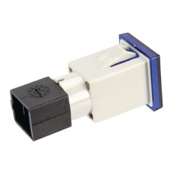 Kvadratinė įspėjamoji lemputė, 12/24V, mėlyna, užsukama, 22,5x22,5xCobo 09452000