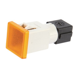 Kvadratinė įspėjamoji lemputė, 12/24V, oranžinė, užsukama, 22,5x22,5xCobo 09454000