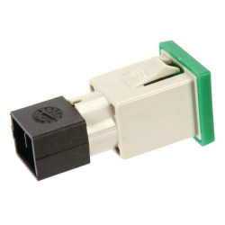 Kvadratinė įspėjamoji lemputė, 12/24V, žalia, užsukama, 22,5x22,5xCobo 09451000