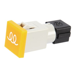 Kvadratinė įspėjamoji lemputė, 12/24V, geltona, užsukama, 22,5x22,5xCobo 09461000