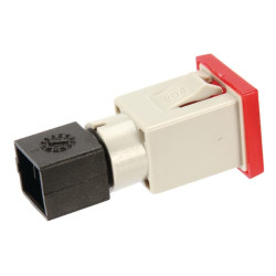 Kvadratinė įspėjamoji lemputė, 12/24V, raudona, užsukama, 22,5x22,5xCobo 09472000