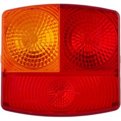 Case - IH 633 9EL137307001 Šviesus objektyvas, gintarinis/raudonas, kvadratinis galinis/kairės Hella