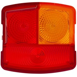 Case - IH 633 9EL137307001 Šviesus objektyvas, gintarinis/raudonas, kvadratinis galinis/kairės Hella