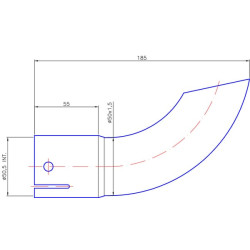 Galinės dalies išėjimas ø50 mm EX901050