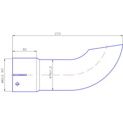 Galinės dalies išėjimas ø80 mm EX901080