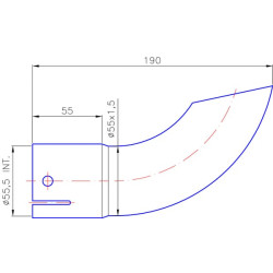 Galinės dalies išėjimas ø55 mm EX901055