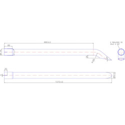 Chromuotas išmetimo vamzdis, 64 mm EX960001