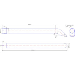 Chromuotas išmetimo vamzdis, 90 mm EX960005