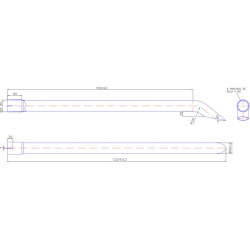 Chromuotas išmetimo vamzdis, 64 mm EX960002