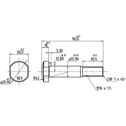 Case - IH 633 5112385N Rato ratlankio varžtas NH