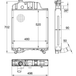 Radiatorius tinka JD AL37568N
