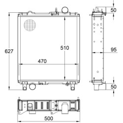 Radiatorius tinka JD AL66774N