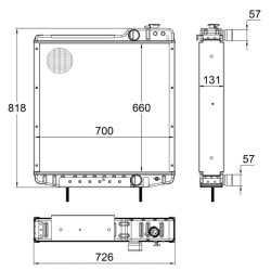 Radiatorius tinka Case - IH A190663N