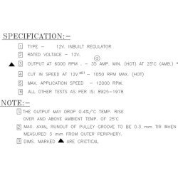 Kintamosios srovės generatorius 14V 35A ALT1429GP
