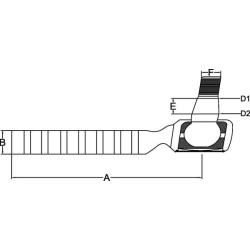 Skersinės vairo trauklės galas SHP157KR