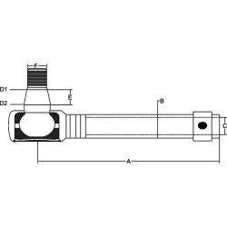 Skersinės vairo trauklės galas SHP224KR