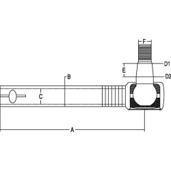 Skersinės vairo trauklės galas SHP121KR