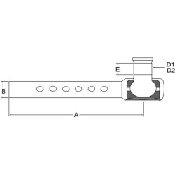 Skersinės vairo trauklės antgalis Case - IH SHP031KR