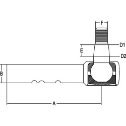Skersinės vairo trauklės galas SHP045KR
