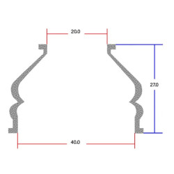 Guminis bagažas rutuliniams galams SHP932KR