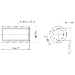Spining stebulė 100L 1.3/4-6 6740121KR