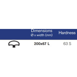 Pusiau pneumatinė padanga 200x67 L SPT20067L