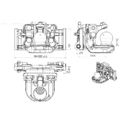 Case - IH CVX175 05632533A02 Buksyravimo rutulio jungtis K80 325 mm