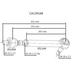 Case - IH CVX175 CI139168 Vikšro strypas