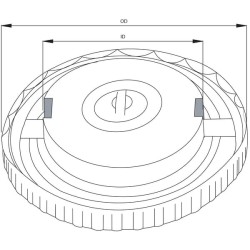 Case - IH 733 FGP360801 Kuro dangtelis, atsparus biodyzelinui, ID.58mm x OD.82mm