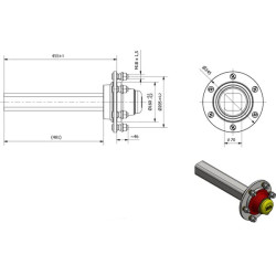 Nestabdoma ašis 70x400 mm (160/205/6) A706206