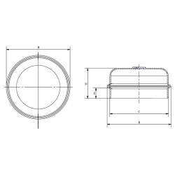 Stebulės dangtelis ∅47,3 mm guoliui 30204 307F043