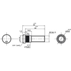 Rato varžtas M14x1,5x44 tinka Zetor 57113413N