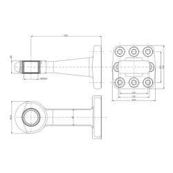 Prisukamas plokštelinis kablys, 190KN, Fi 50, 110 x 100, D50-C.B8.T45 12896200100001