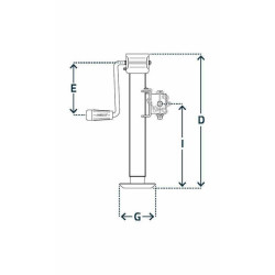 Sukamojo stovo domkrato šoninė rankena Ø51x550mm STRLT2103