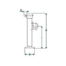 Sukamojo stovo domkrato šoninė rankena Ø57x550mm STRLR3152