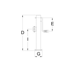 Stovo domkrato šoninė rankena 70x606mm 2 pakopų cinkuota, sunki STRDG5952Z