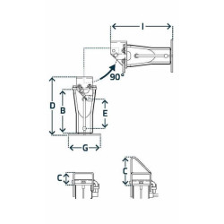 Stovo lizdas, kvadratinis vk70 70mm STRDN514L