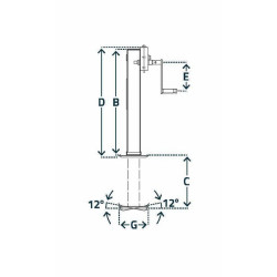 Stovo domkrato šoninė rankena 110x980 mm 2 greičių su reduktoriais STRKRA1200FL