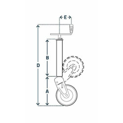 Ratų domkrato horizontali rankena Ø60x830mm STR168