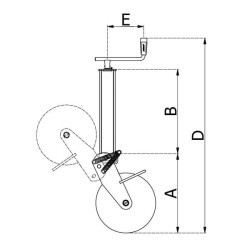 Ratų domkrato horizontali rankena 80x1200mm STR45