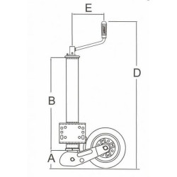 Rato domkratas Simol AC297LH 60 Reguliuojamas šerdis 285 mm apkrova 400 kg 1280101220