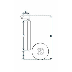 Ratų domkrato horizontali rankena Ø48x610mm STR1622S